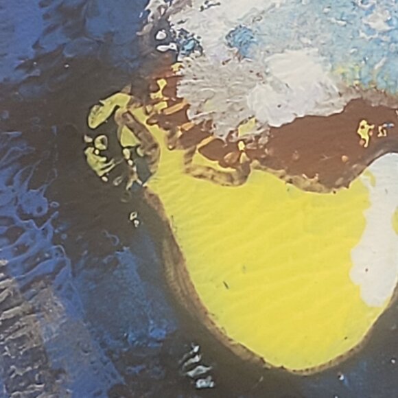 Whimsical Framed Coffee & Dessert Original Artwork Impasto Style 3 x 3 in. - Picture 5 of 14